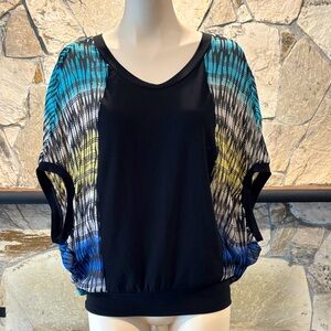 Stylish Black and Blue Women's Top